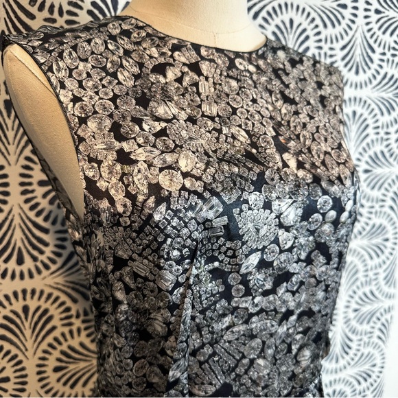 Lanvin Silk Blend Diamond Print Dress - Picture 6 of 16
